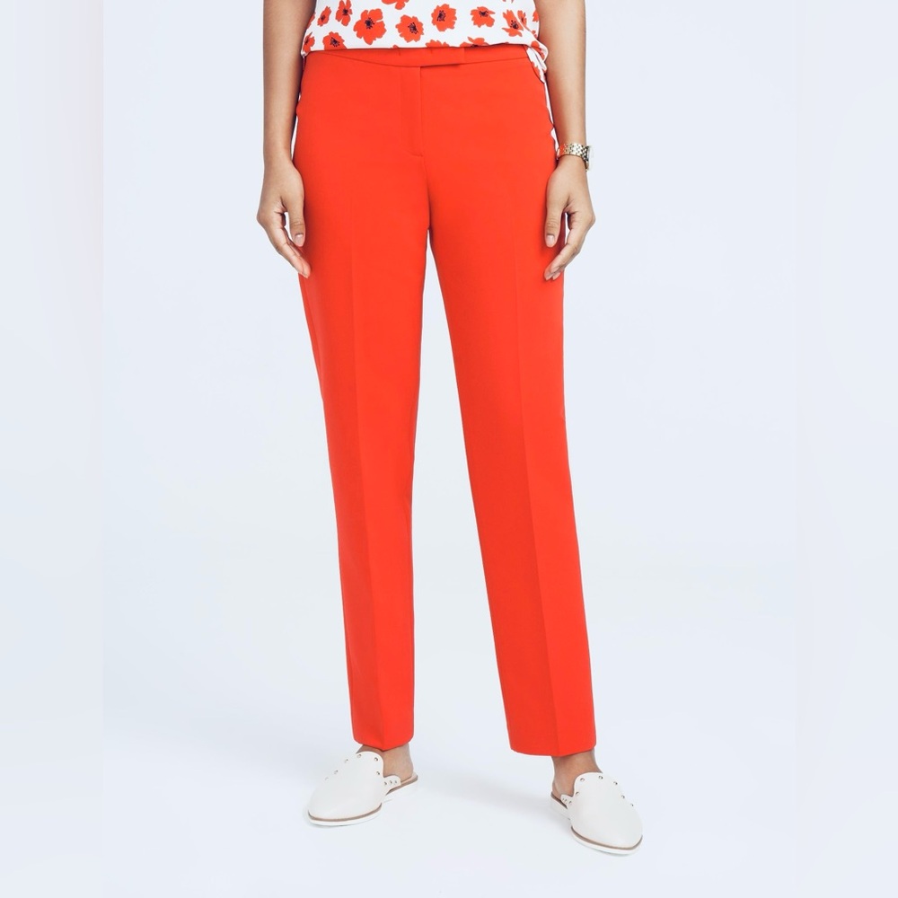 Trina Turk Women’s Crepe Hot Coral Trousers Pants Size 12 NWT